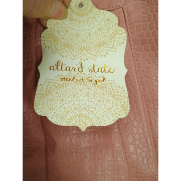 Altard State Womens Crocodile Embossed Faux Leather Mini Skirt Pink Size M - Picture 7 of 8